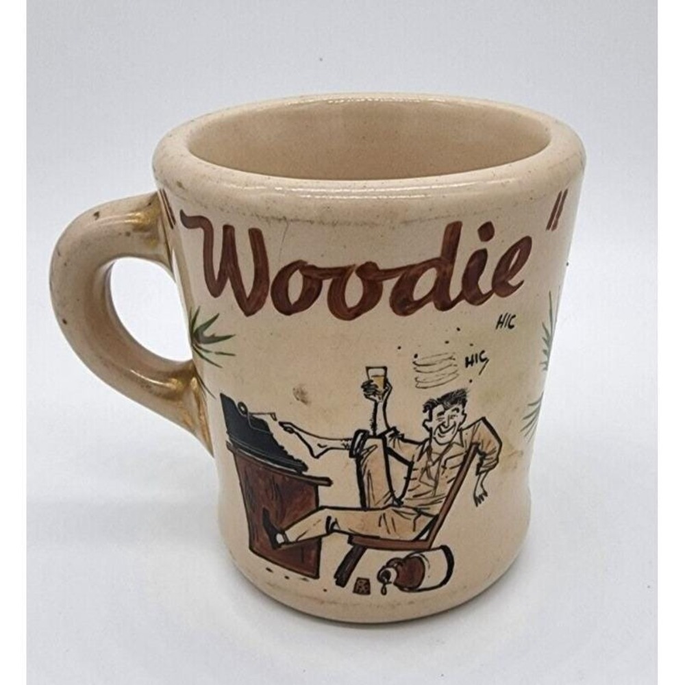 Bob Williams Handpainted Coffee Cup Mug Woody 1950-1963‎